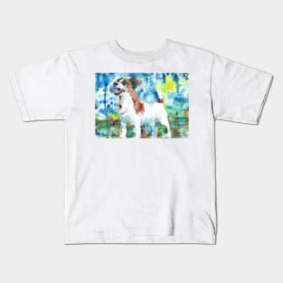 JACK RUSSELL TERRIER - watercolor portrait .2 Kids T-Shirt